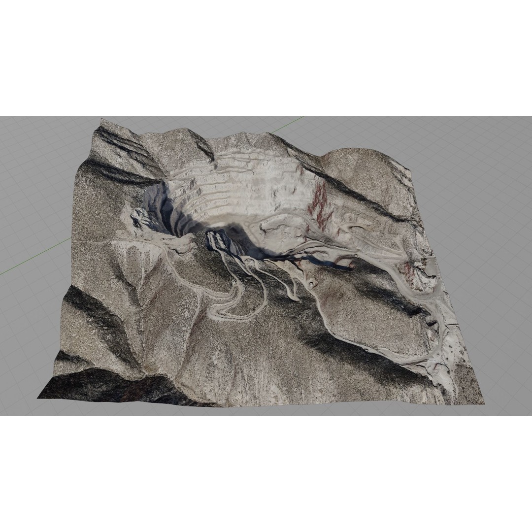 Open Pit Mine 3D Model – Detailed Landscape Asset, FBX, PBR Textures - View 22