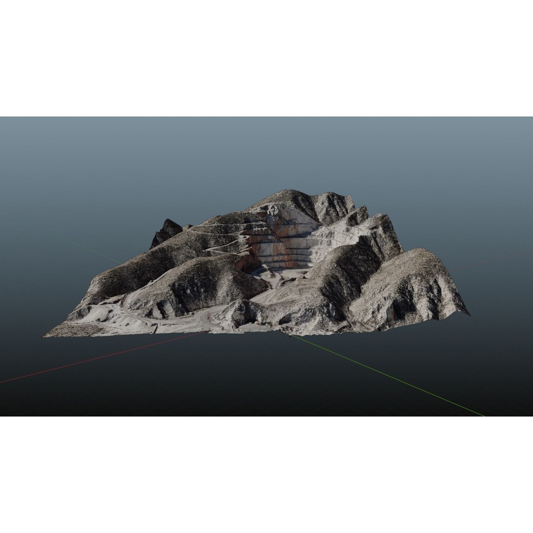 Open Pit Mine 3D Model – Detailed Landscape Asset, FBX, PBR Textures - View 23