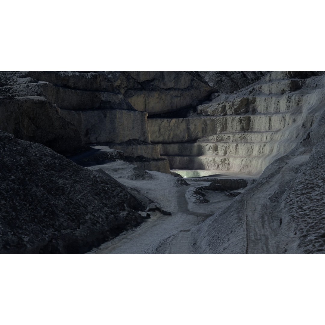 Open Pit Mine 3D Model – Detailed Landscape Asset, FBX, PBR Textures - View 3