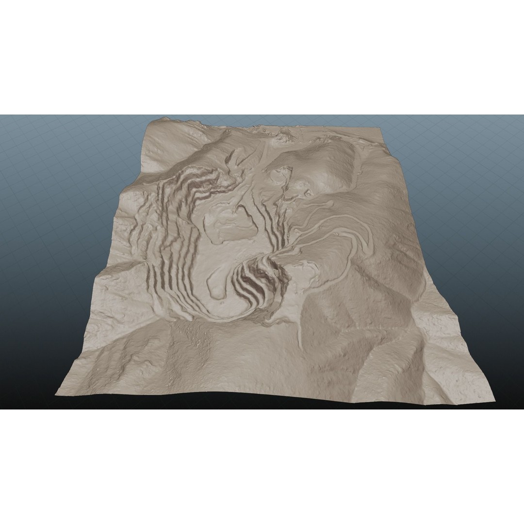 Open Pit Mine 3D Model – Detailed Landscape Asset, FBX, PBR Textures - View 35