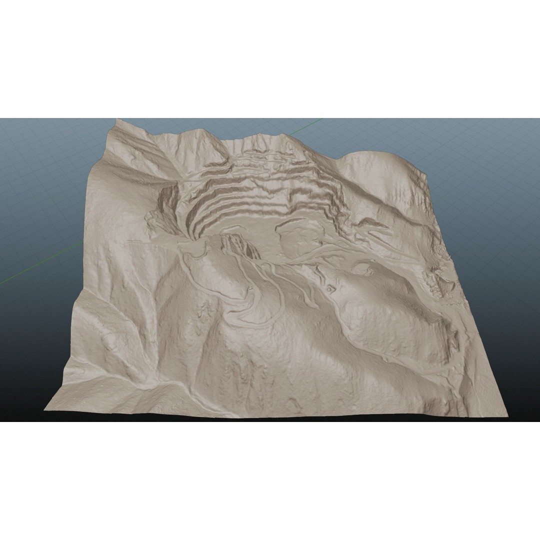 Open Pit Mine 3D Model – Detailed Landscape Asset, FBX, PBR Textures - View 36