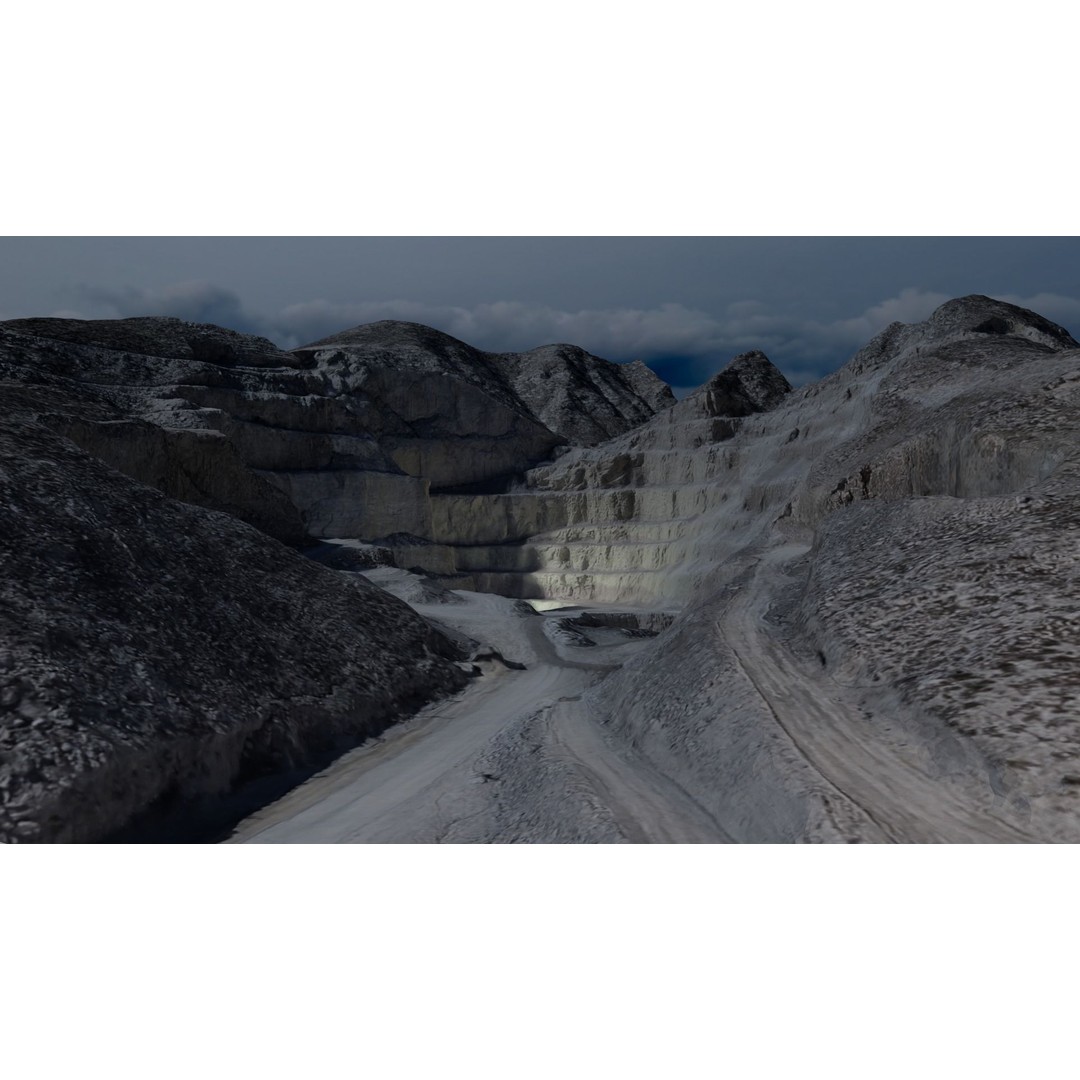 Open Pit Mine 3D Model – Detailed Landscape Asset, FBX, PBR Textures - View 4