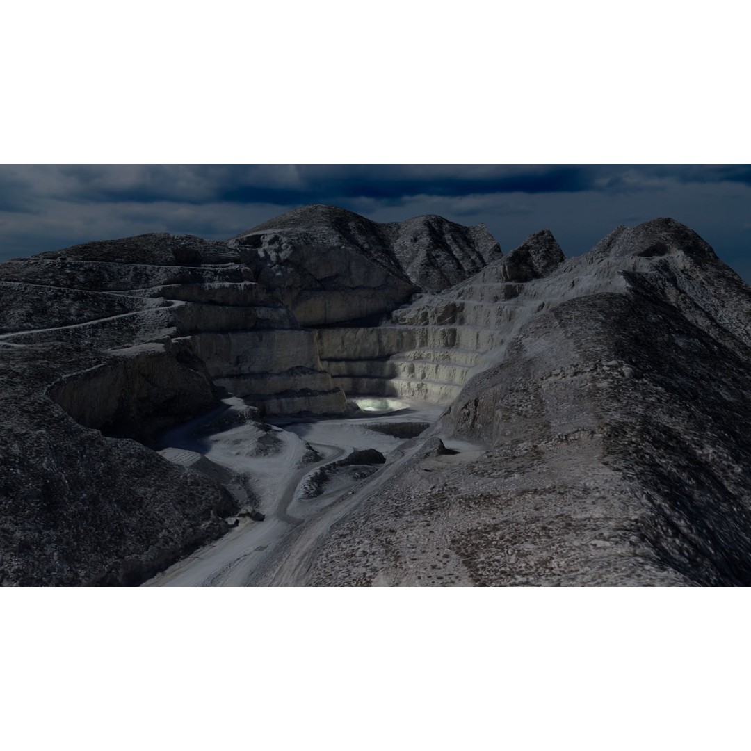 Open Pit Mine 3D Model – Detailed Landscape Asset, FBX, PBR Textures - View 8