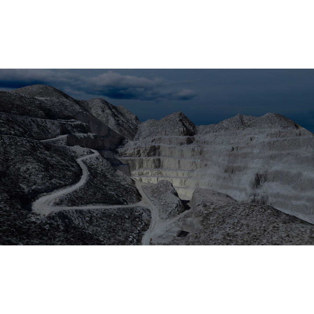 Open Pit Mine 3D Model – Detailed Landscape Asset, FBX, PBR Textures - View 9