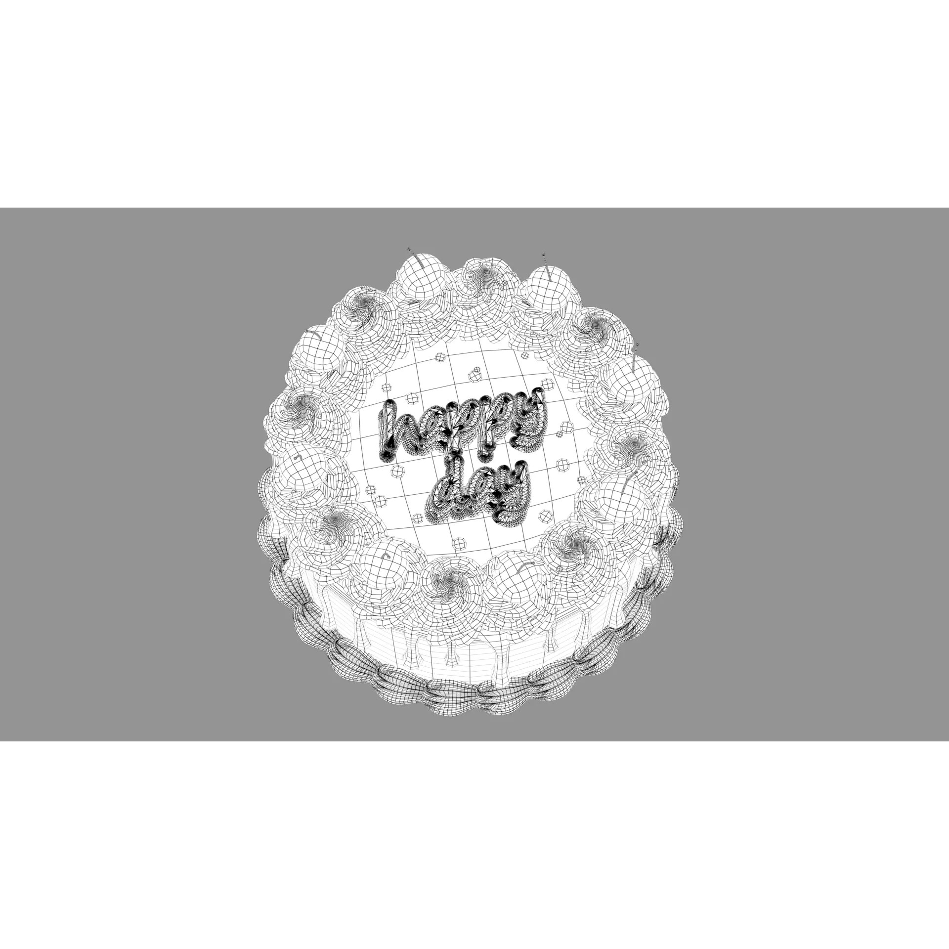 Blue Cake - Stylized Game-Ready 3D Model - View 12