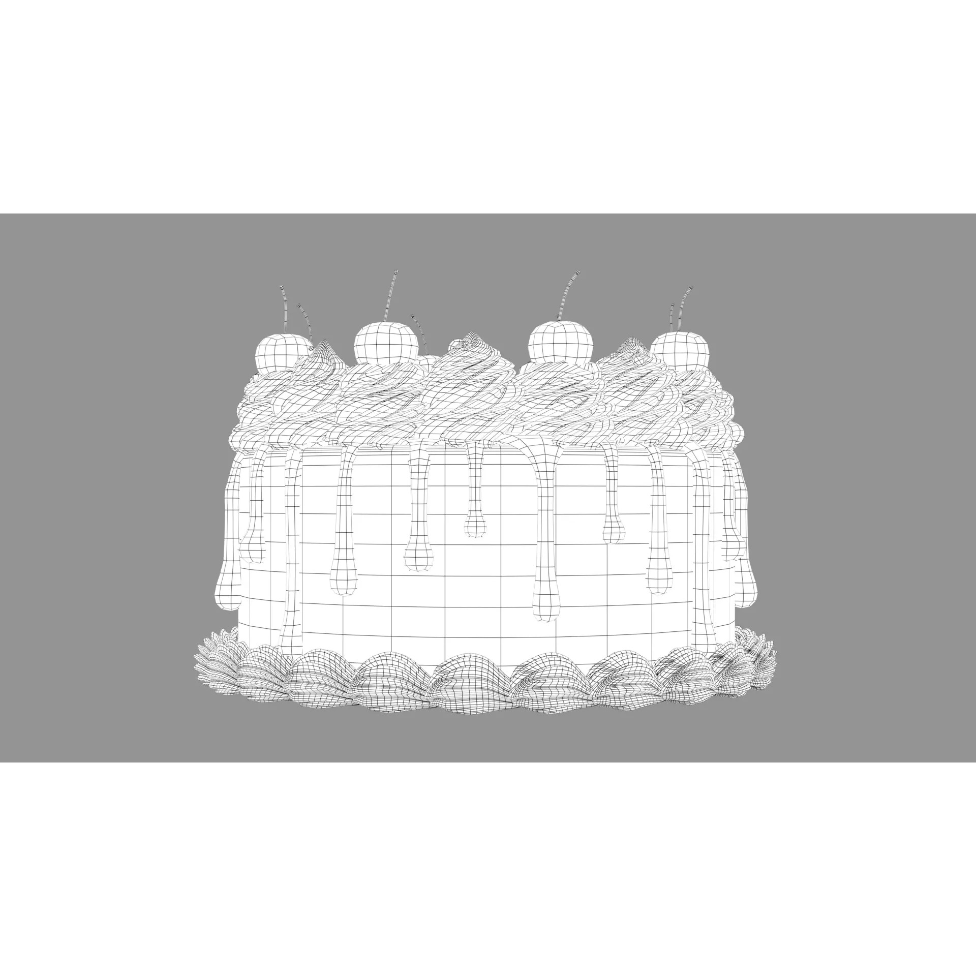 Blue Cake - Stylized Game-Ready 3D Model - View 13