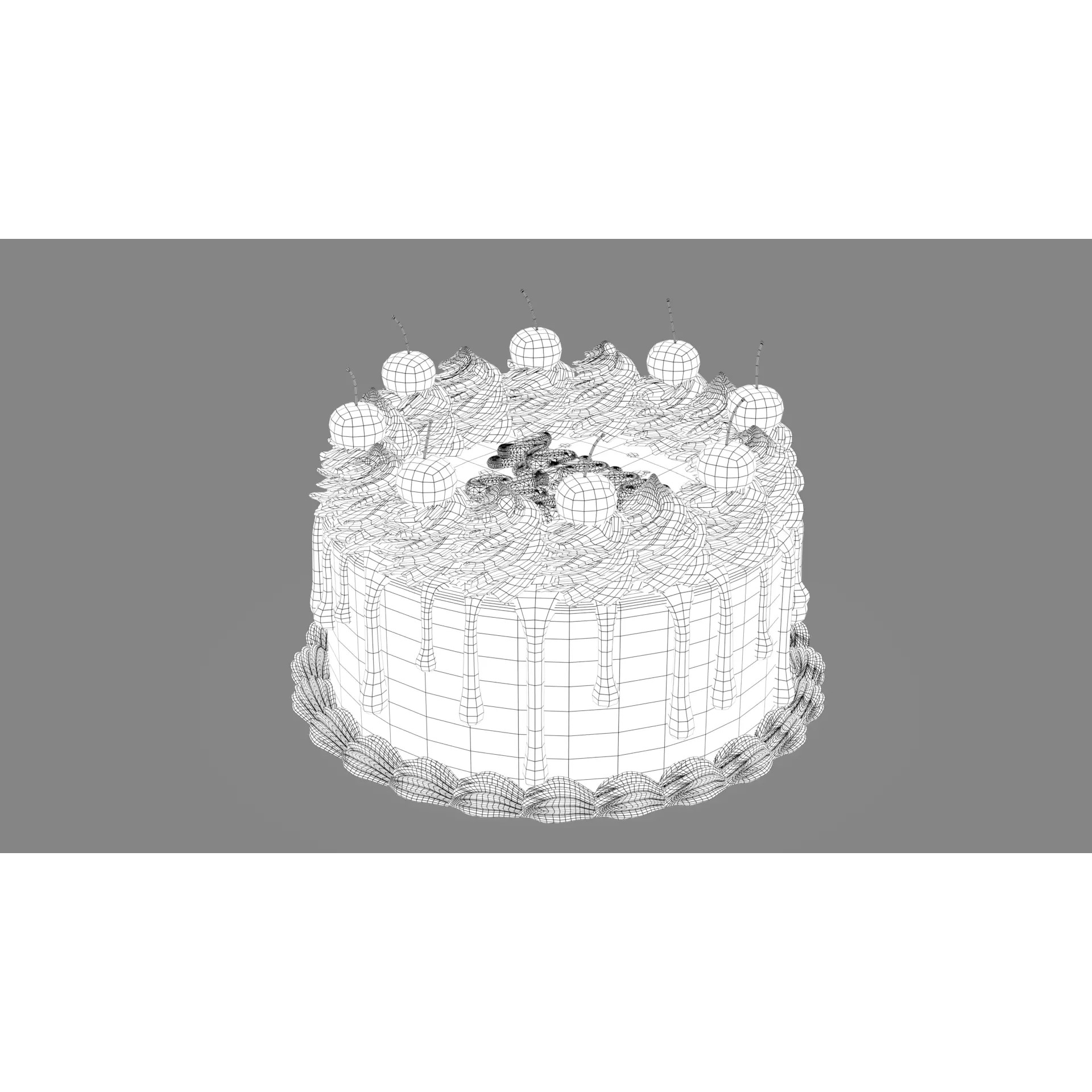 Blue Cake - Stylized Game-Ready 3D Model - View 16