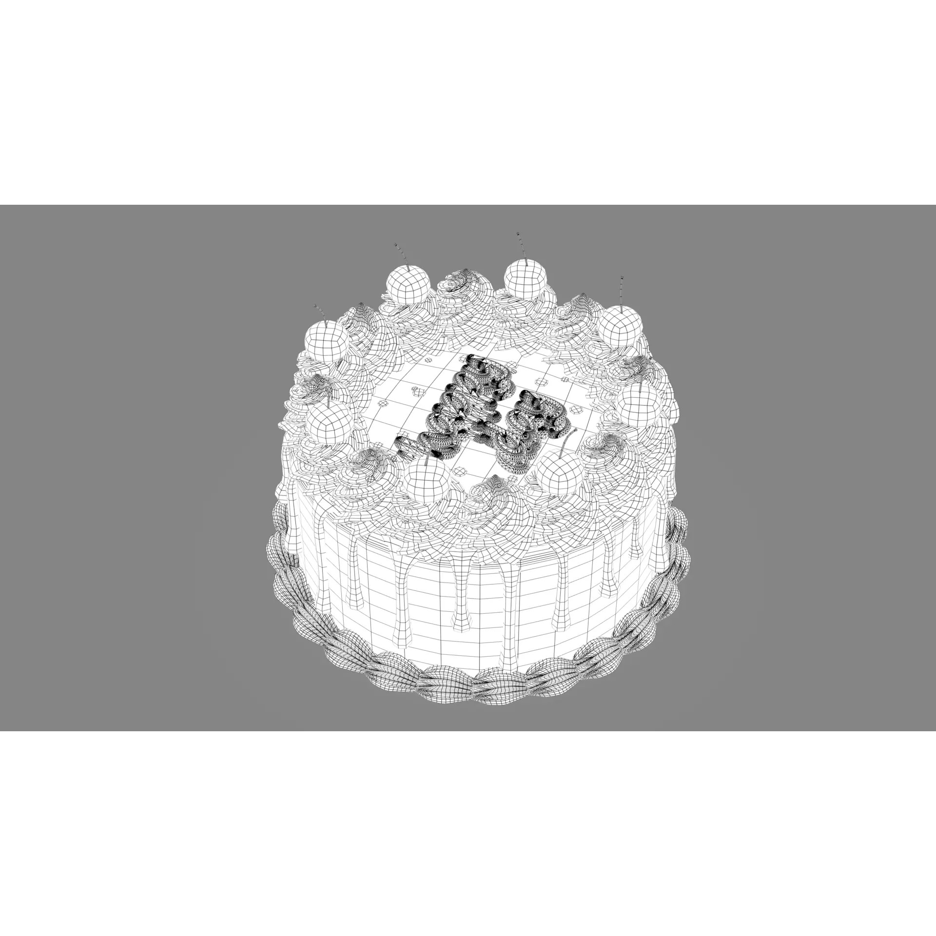Blue Cake - Stylized Game-Ready 3D Model - View 18
