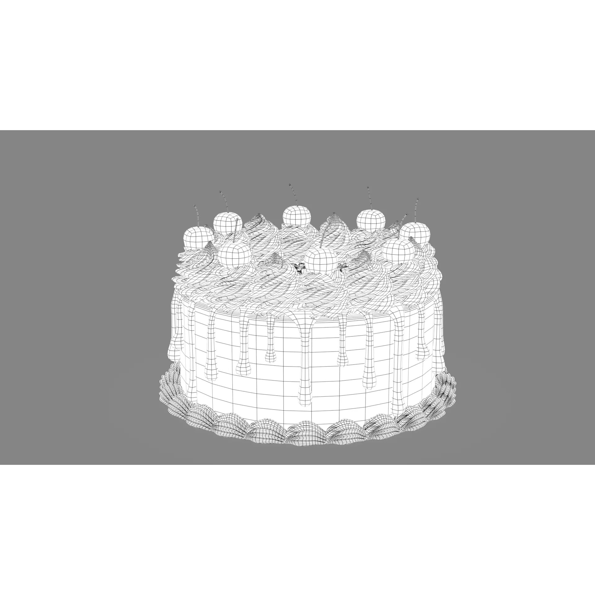 Blue Cake - Stylized Game-Ready 3D Model - View 19