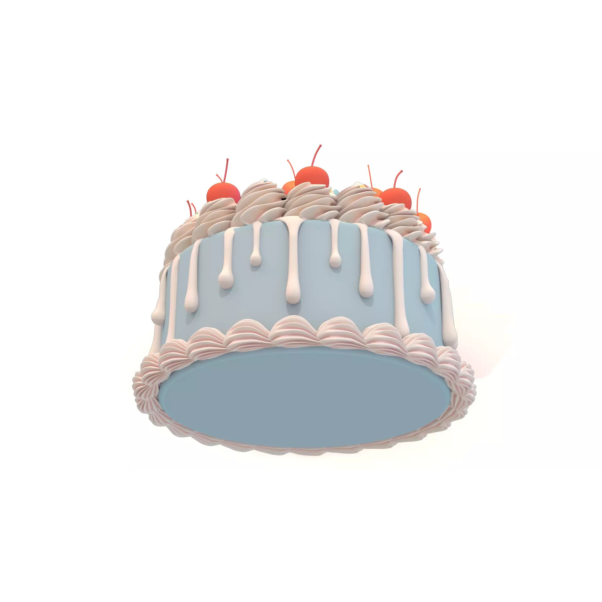 Blue Cake - Stylized Game-Ready 3D Model - View 8