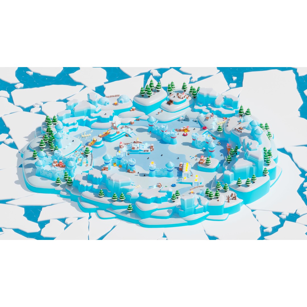 Winter 3D Model – Low Poly Asset Pack for Games and VR, FBX - View 4