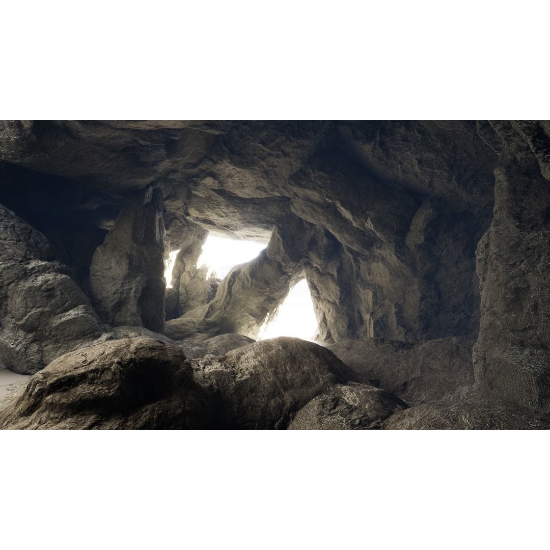 Cliff Rocks 3D Model – Low Poly Game Asset, FBX & OBJ Formats - View 10