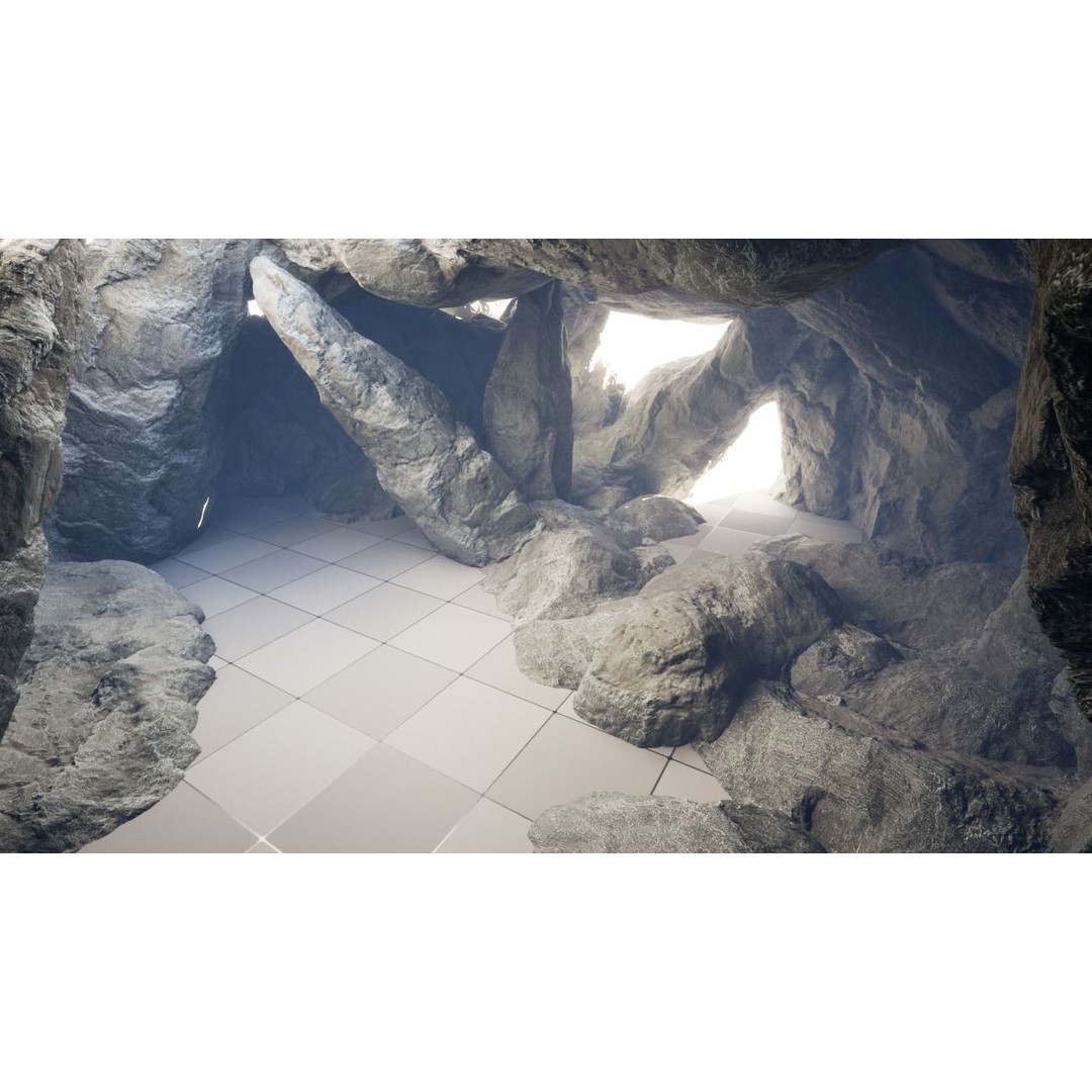 Cliff Rocks 3D Model – Low Poly Game Asset, FBX & OBJ Formats - View 12