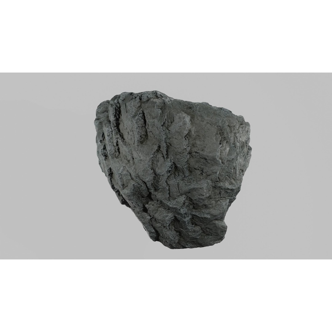 Cliff Rocks 3D Model – Low Poly Game Asset, FBX & OBJ Formats - View 13