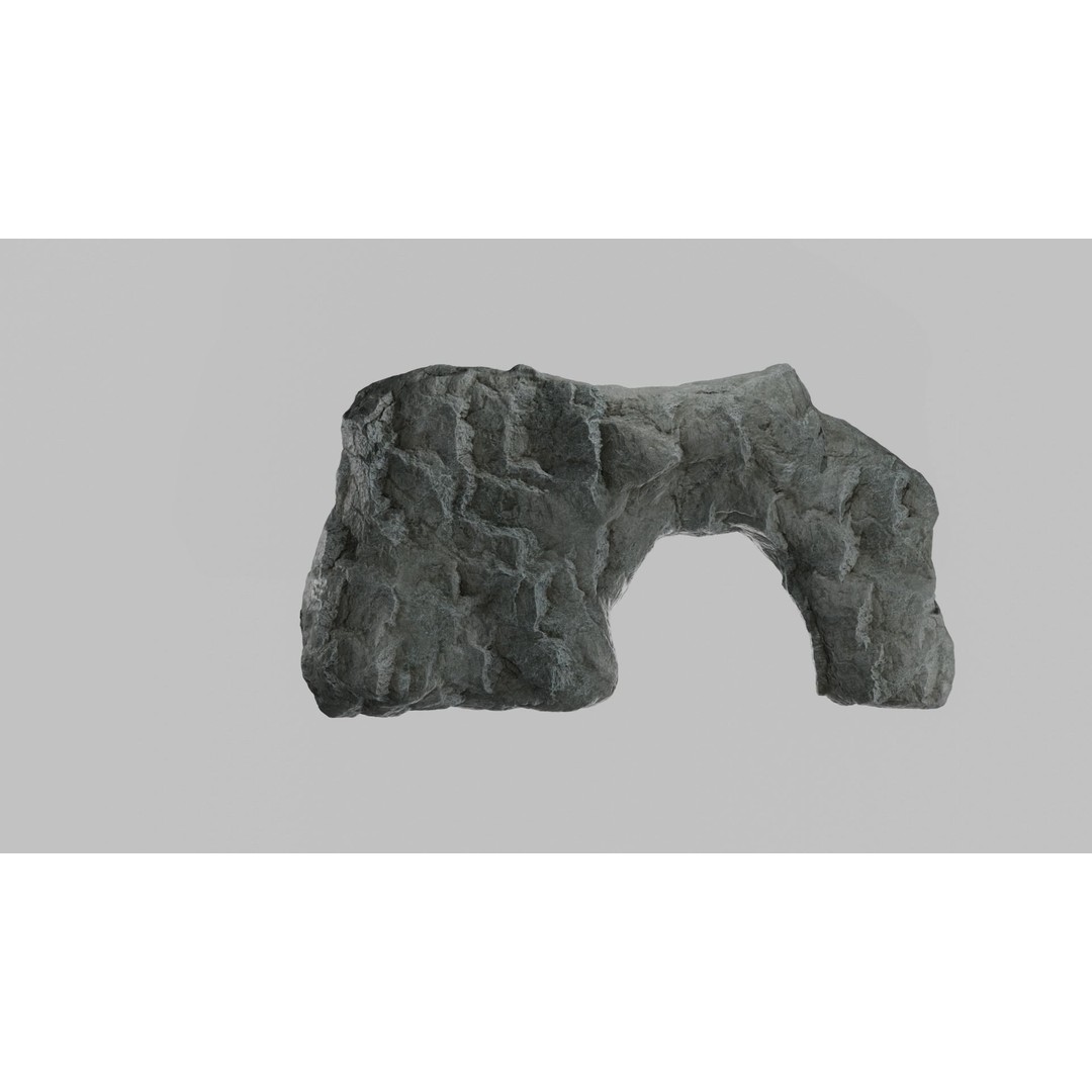 Cliff Rocks 3D Model – Low Poly Game Asset, FBX & OBJ Formats - View 39