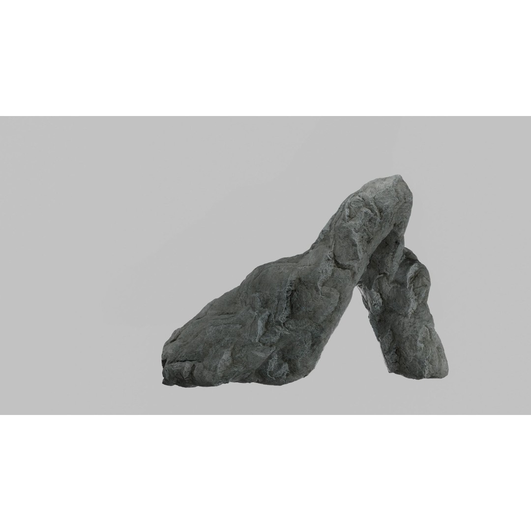 Cliff Rocks 3D Model – Low Poly Game Asset, FBX & OBJ Formats - View 40