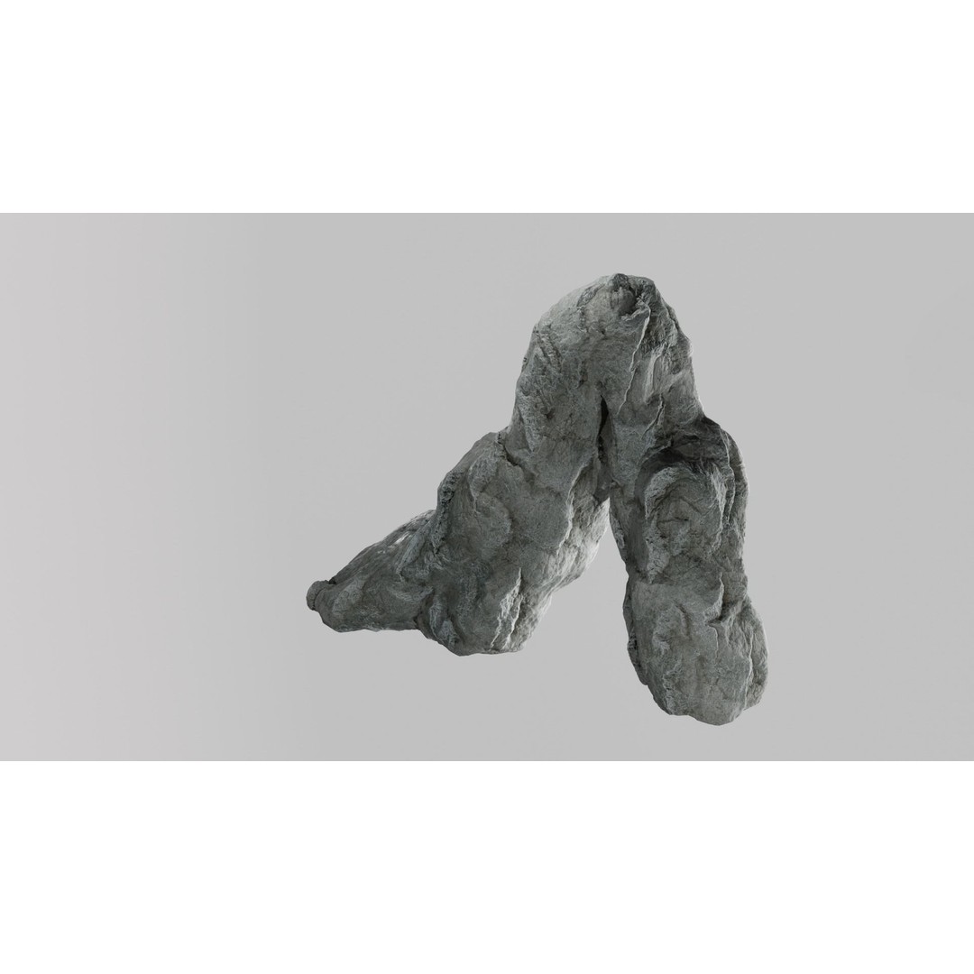 Cliff Rocks 3D Model – Low Poly Game Asset, FBX & OBJ Formats - View 41