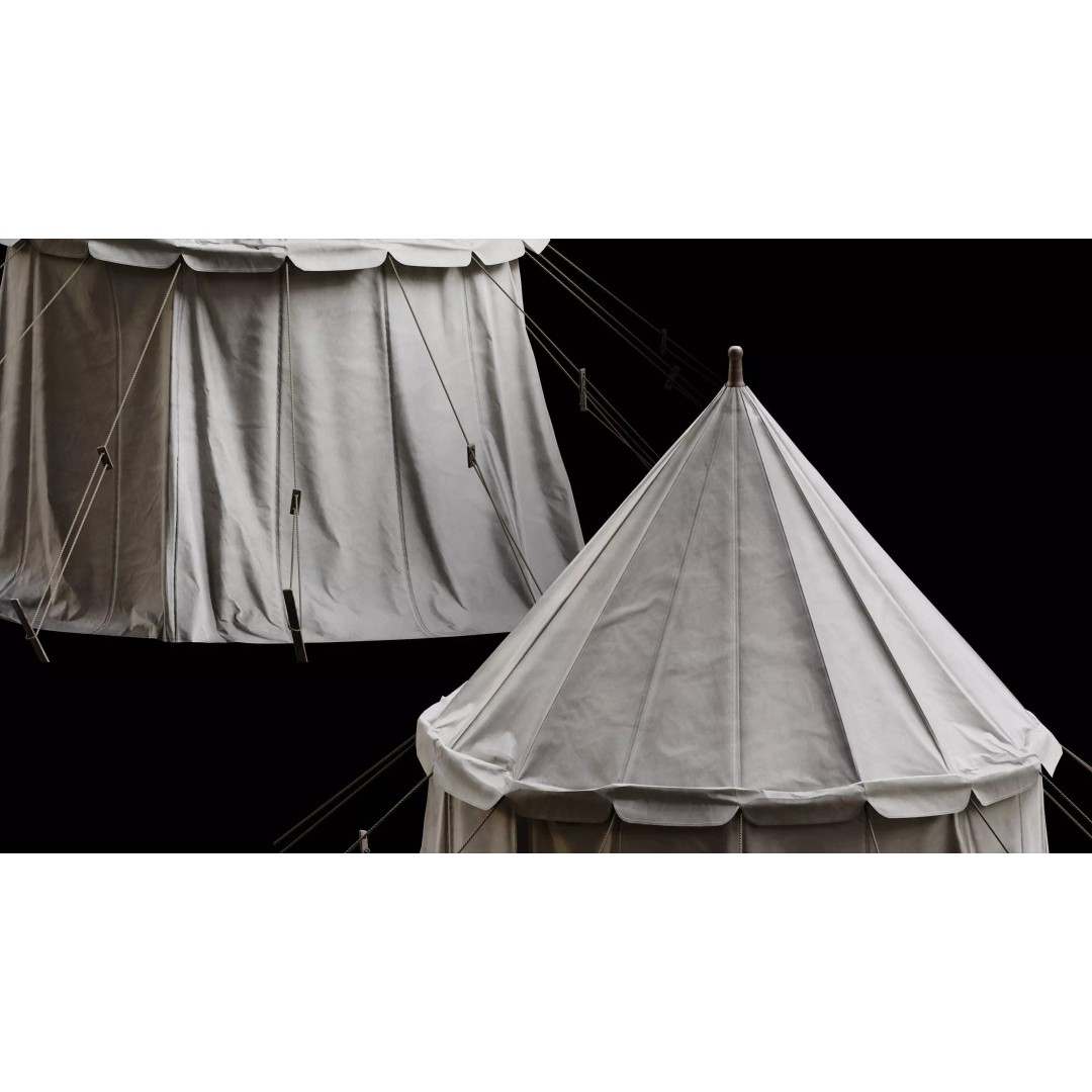 Medieval Tent Collection 3D Model – Low Poly PBR Asset, FBX & OBJ - View 13