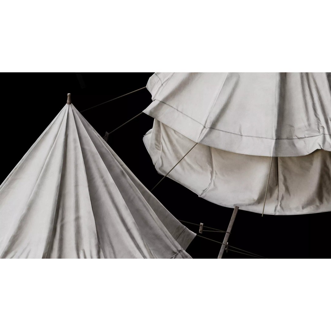 Medieval Tent Collection 3D Model – Low Poly PBR Asset, FBX & OBJ - View 19