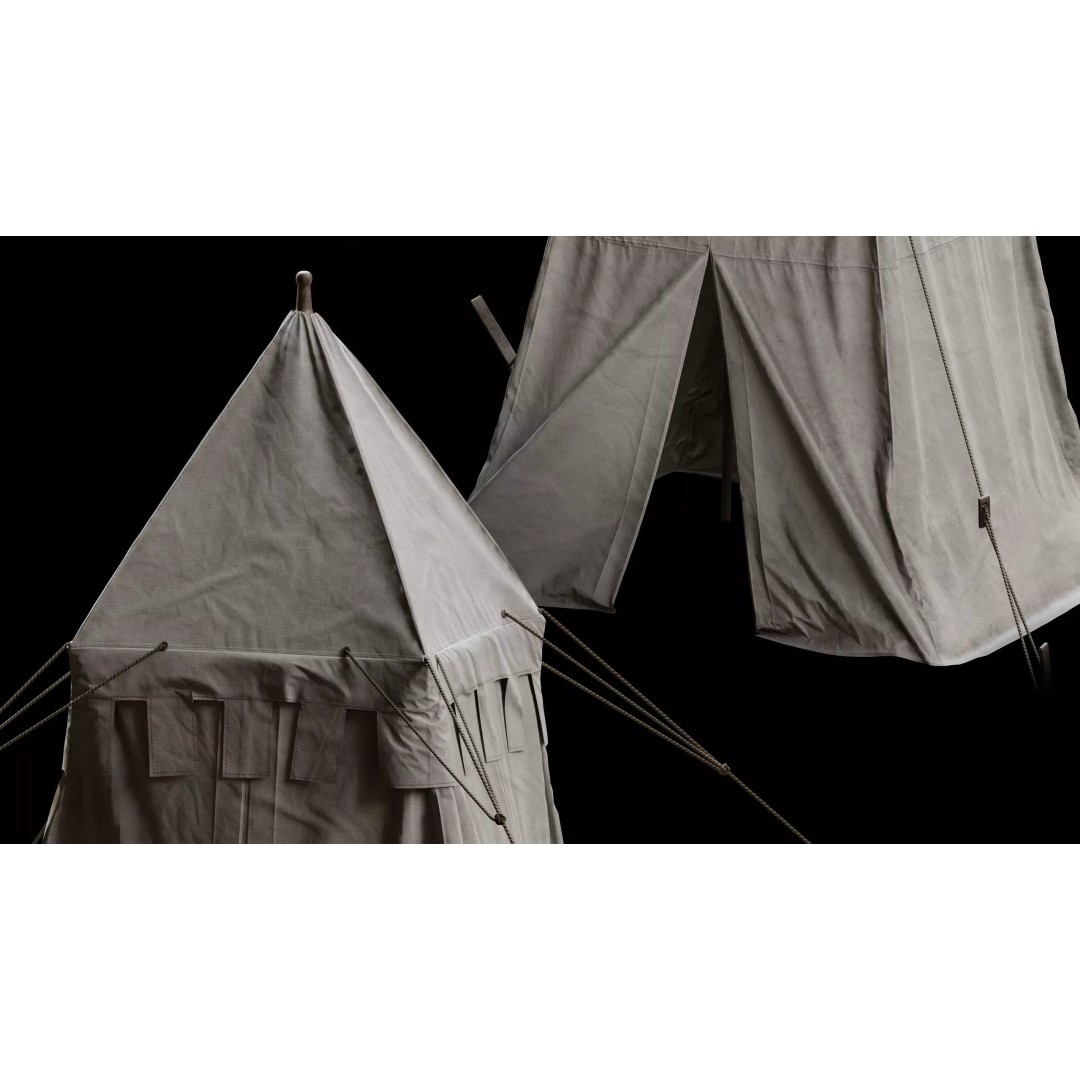 Medieval Tent Collection 3D Model – Low Poly PBR Asset, FBX & OBJ - View 5