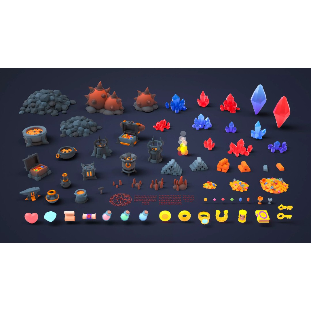 Inferno World 3D Model – Low Poly Game Asset with 320+ Environment Models - View 31