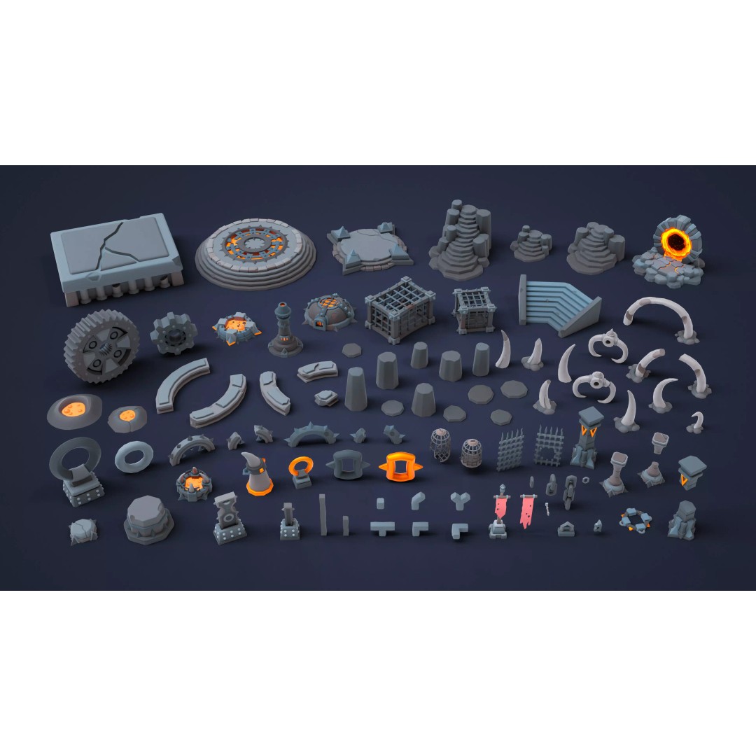 Inferno World 3D Model – Low Poly Game Asset with 320+ Environment Models - View 33