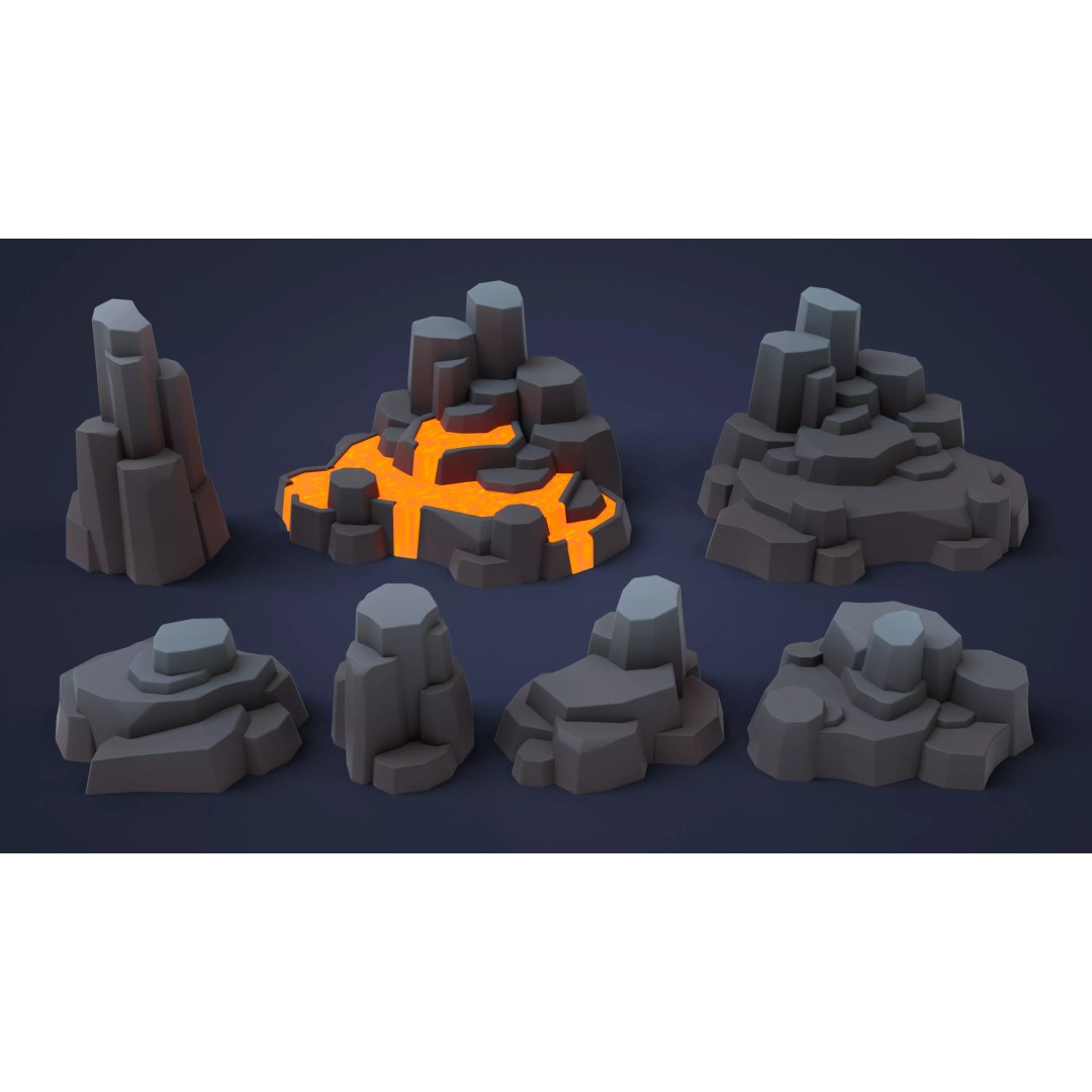 Inferno World 3D Model – Low Poly Game Asset with 320+ Environment Models - View 34
