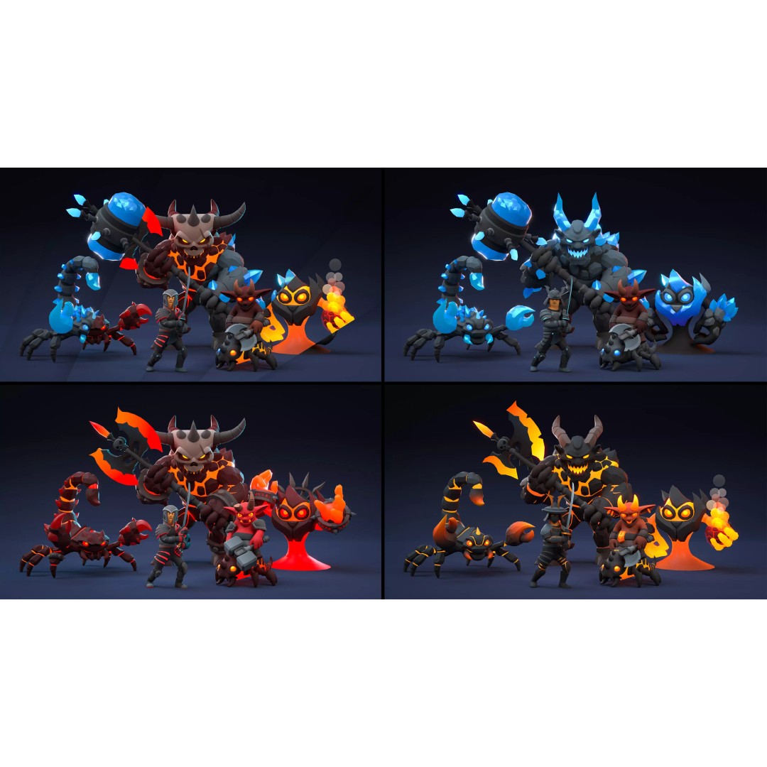 Inferno World 3D Model – Low Poly Game Asset with 320+ Environment Models - View 6
