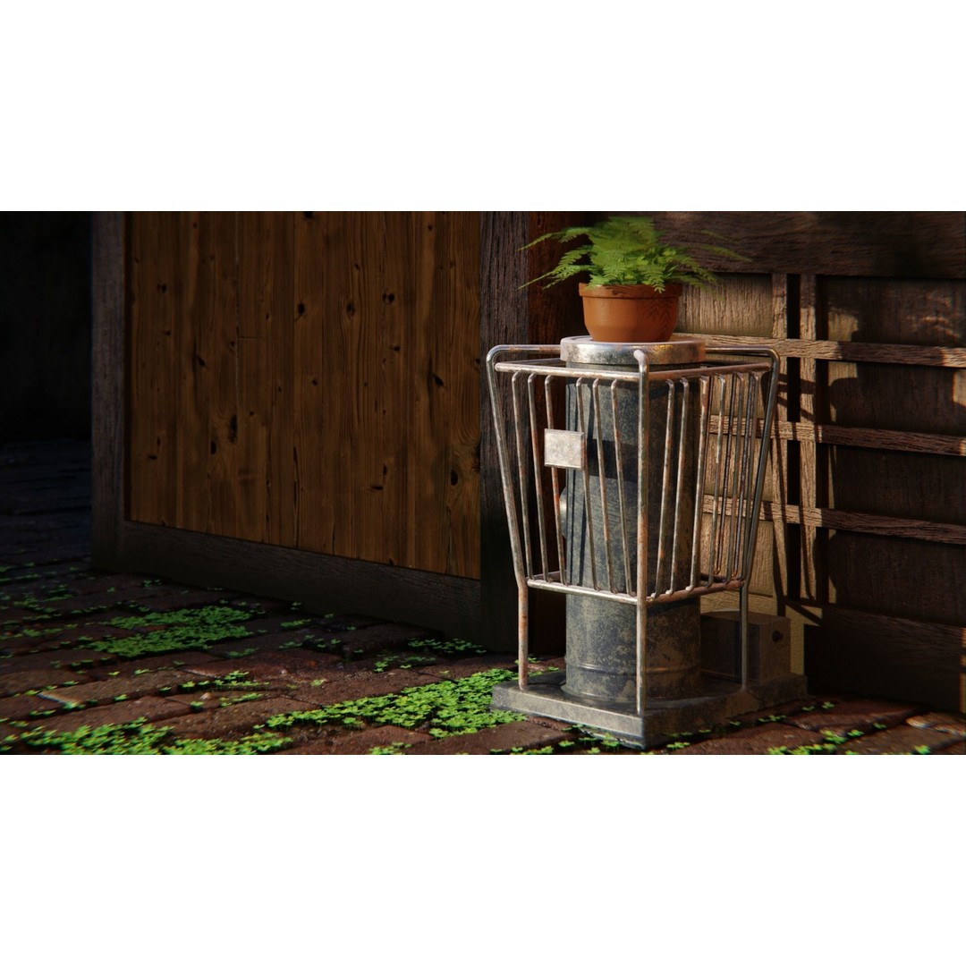 Japanese Alley 3D Model – Urban Scene with PBR Textures, Blender, FBX - View 12