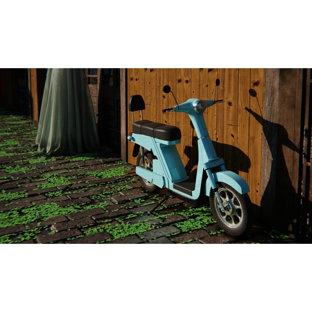 Japanese Alley 3D Model – Urban Scene with PBR Textures, Blender, FBX - View 13