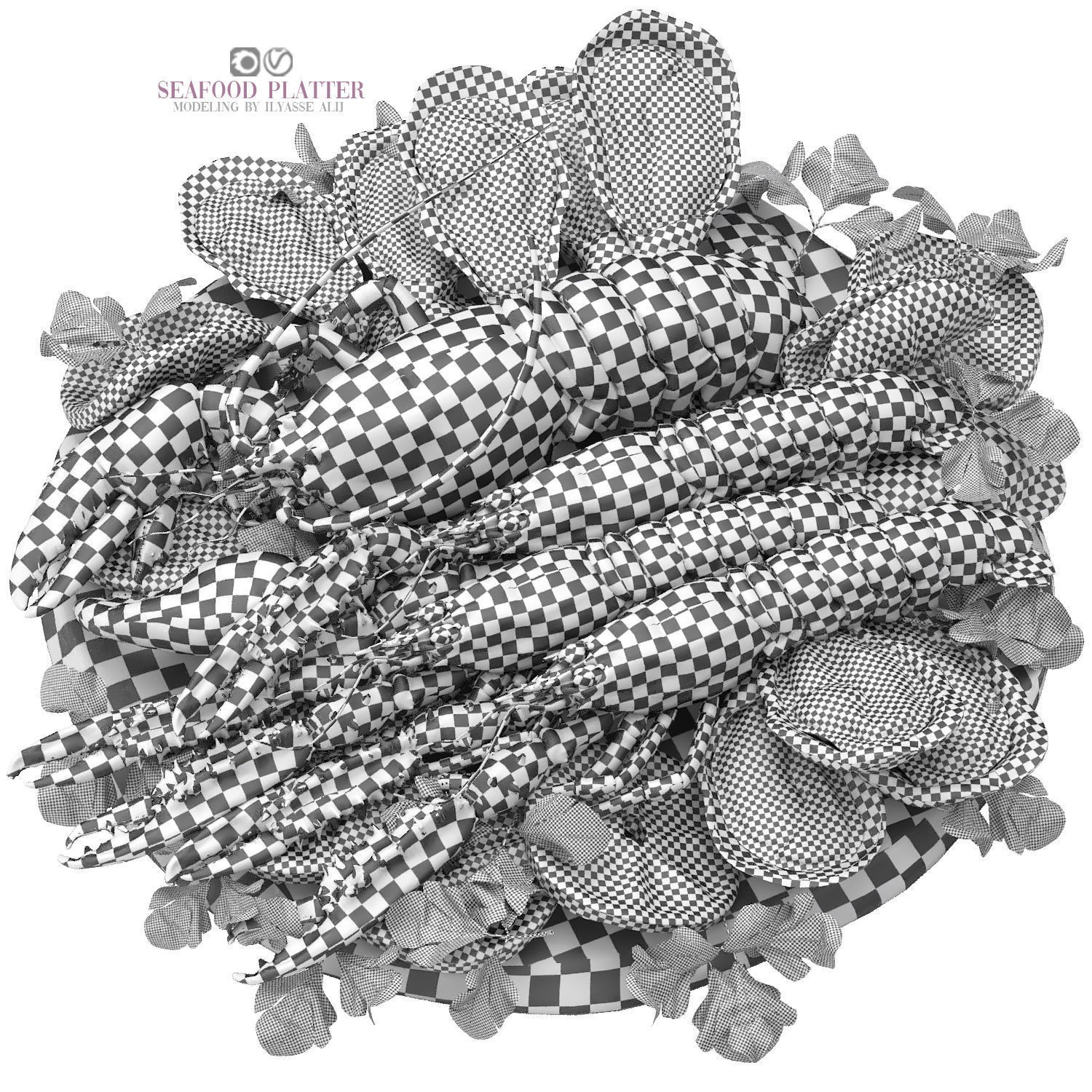 Seafood Platter - Game-Ready 3D Model