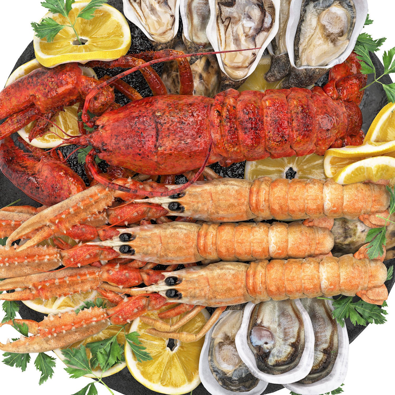 Seafood Platter - Game-Ready 3D Model - View 5