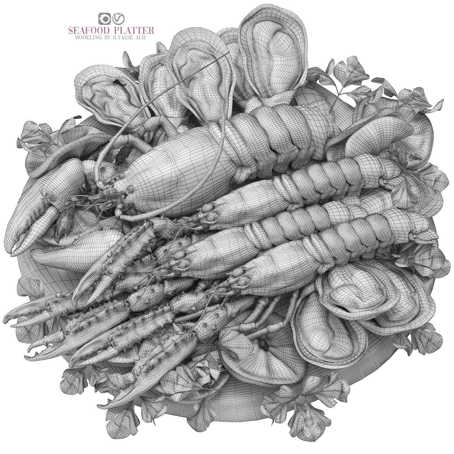 Seafood Platter - Game-Ready 3D Model - View 6