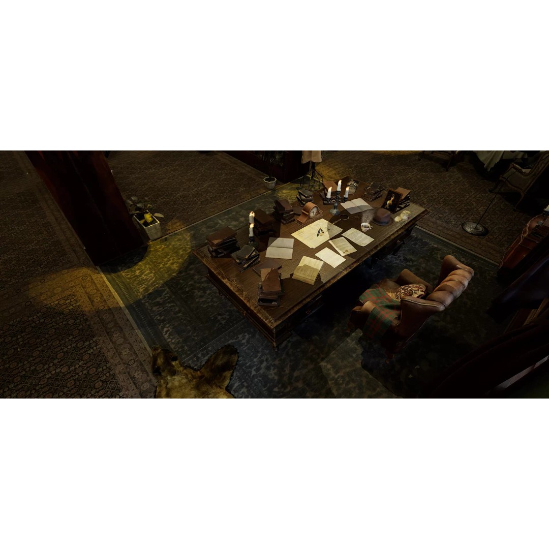 The Archivist's Chamber 3D Model – Vintage Gothic Office Environment, Unreal Engine - View 15