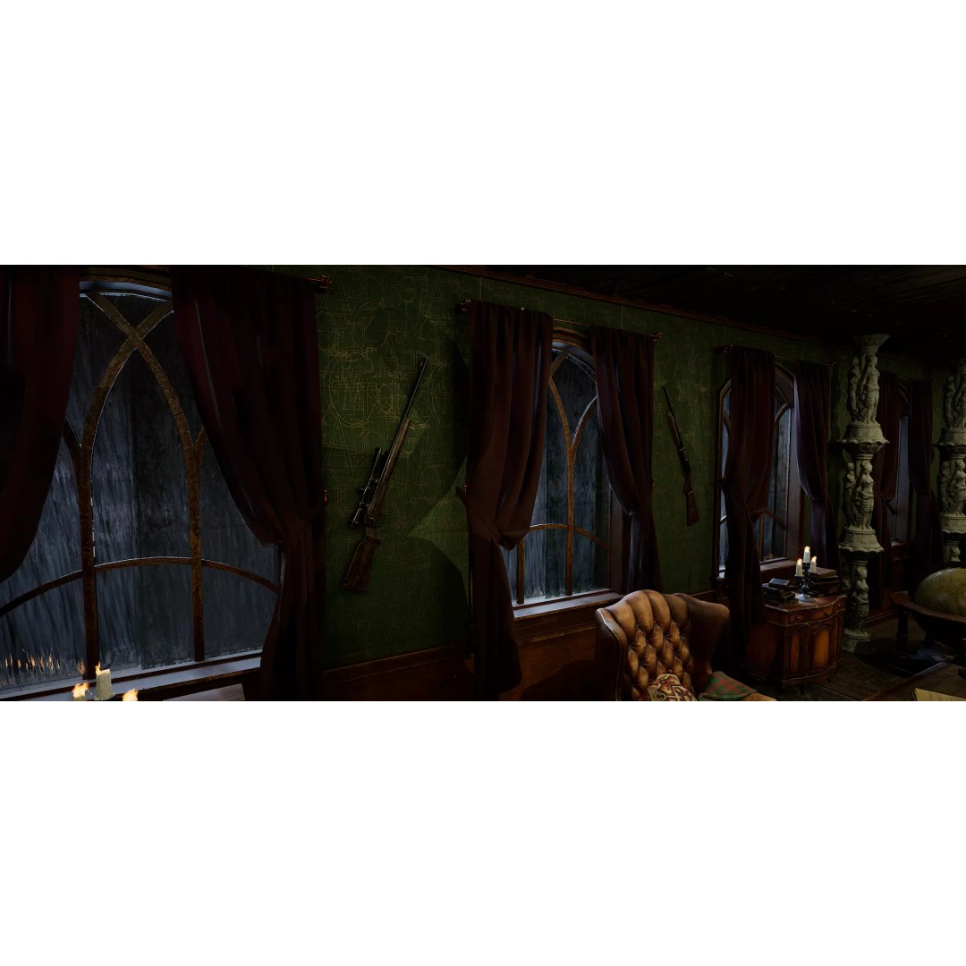 The Archivist's Chamber 3D Model – Vintage Gothic Office Environment, Unreal Engine - View 16