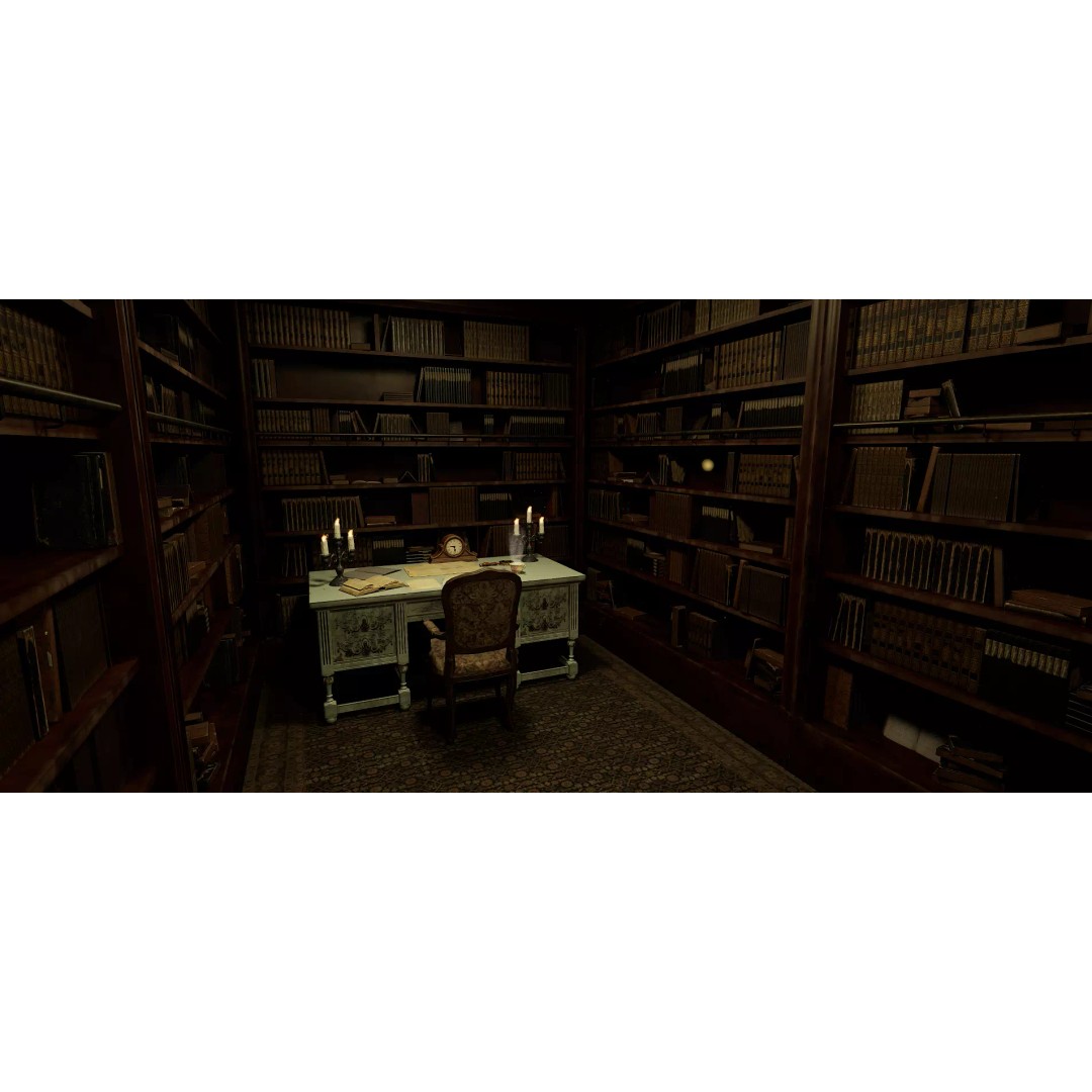 The Archivist's Chamber 3D Model – Vintage Gothic Office Environment, Unreal Engine - View 22