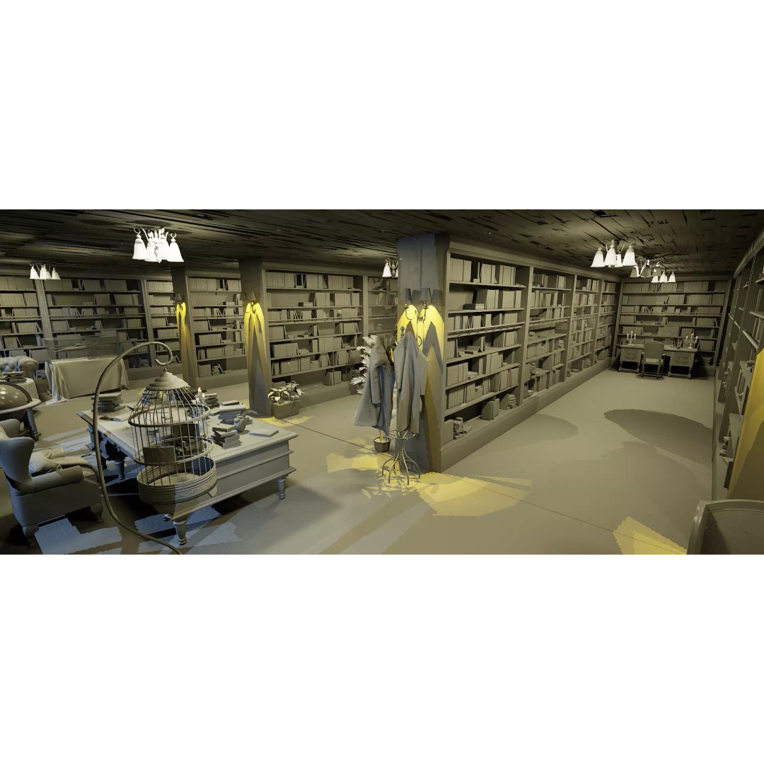 The Archivist's Chamber 3D Model – Vintage Gothic Office Environment, Unreal Engine - View 26