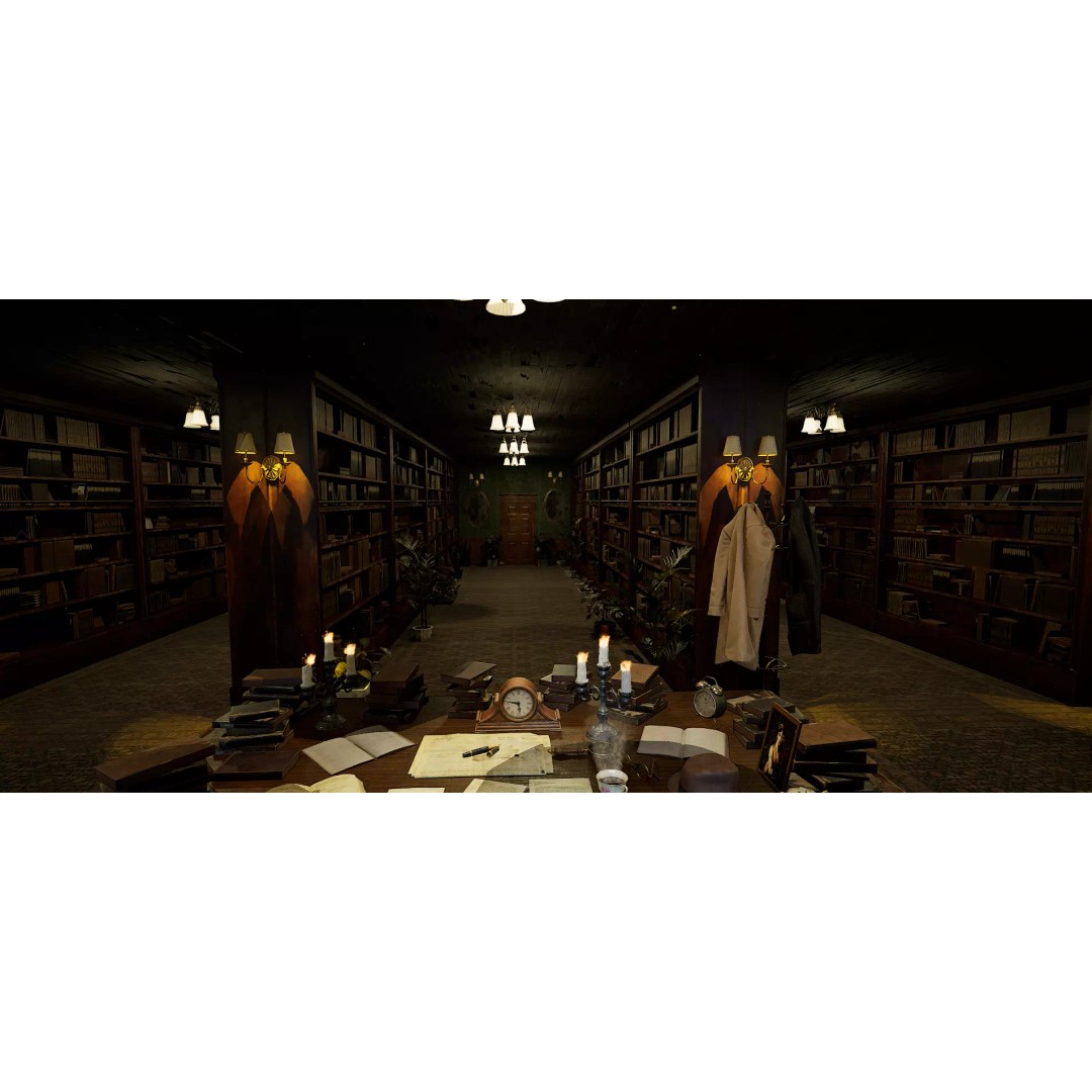 The Archivist's Chamber 3D Model – Vintage Gothic Office Environment, Unreal Engine - View 3