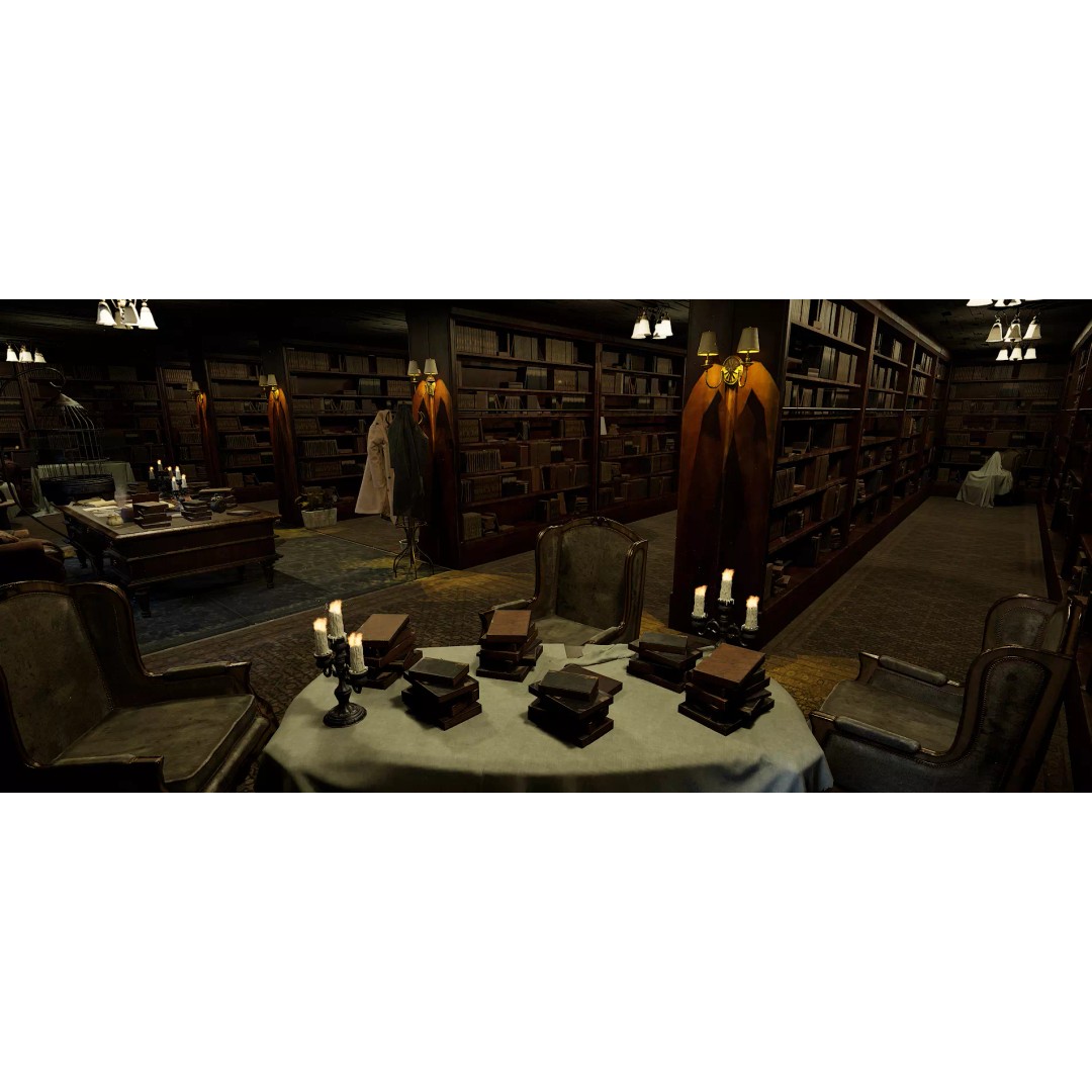 The Archivist's Chamber 3D Model – Vintage Gothic Office Environment, Unreal Engine - View 6