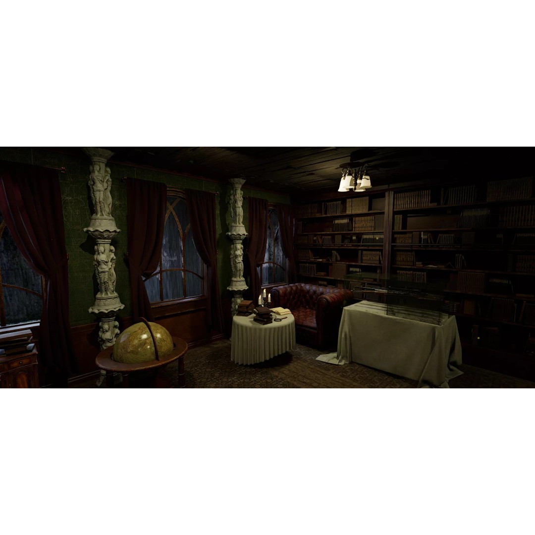 The Archivist's Chamber 3D Model – Vintage Gothic Office Environment, Unreal Engine - View 8