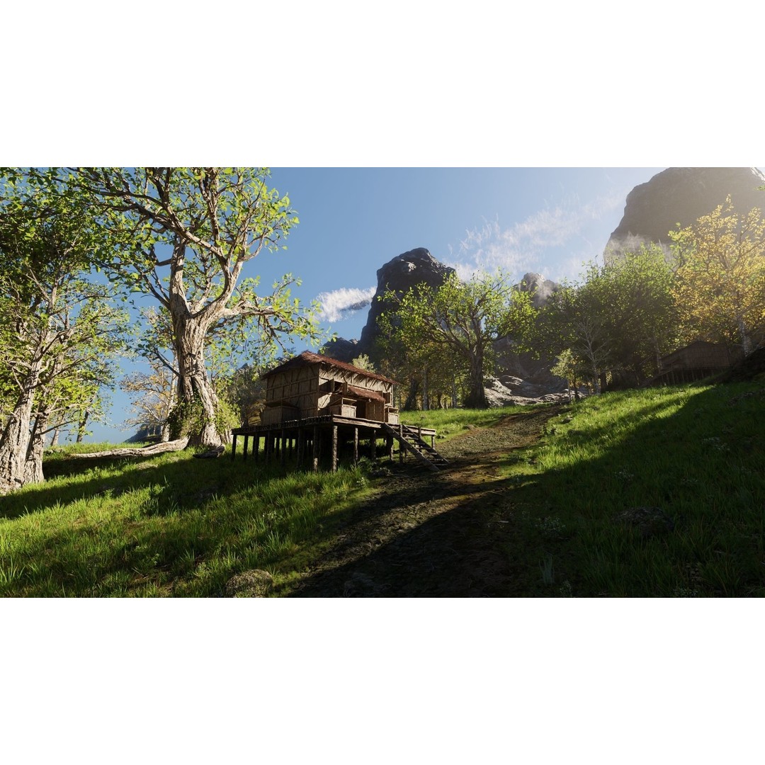 Medieval Pathway Scene 3D Model – High Poly Environment for Blender - View 13
