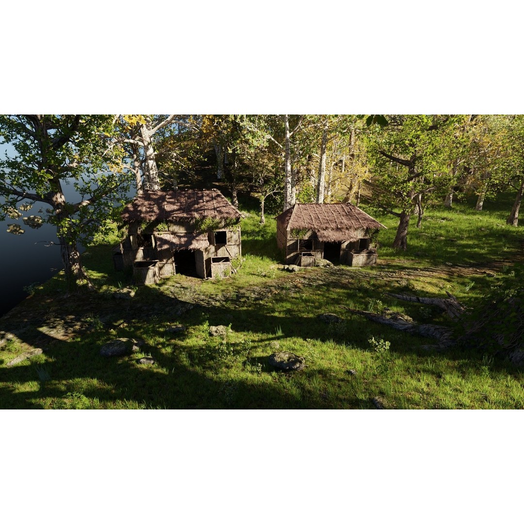 Medieval Pathway Scene 3D Model – High Poly Environment for Blender - View 16