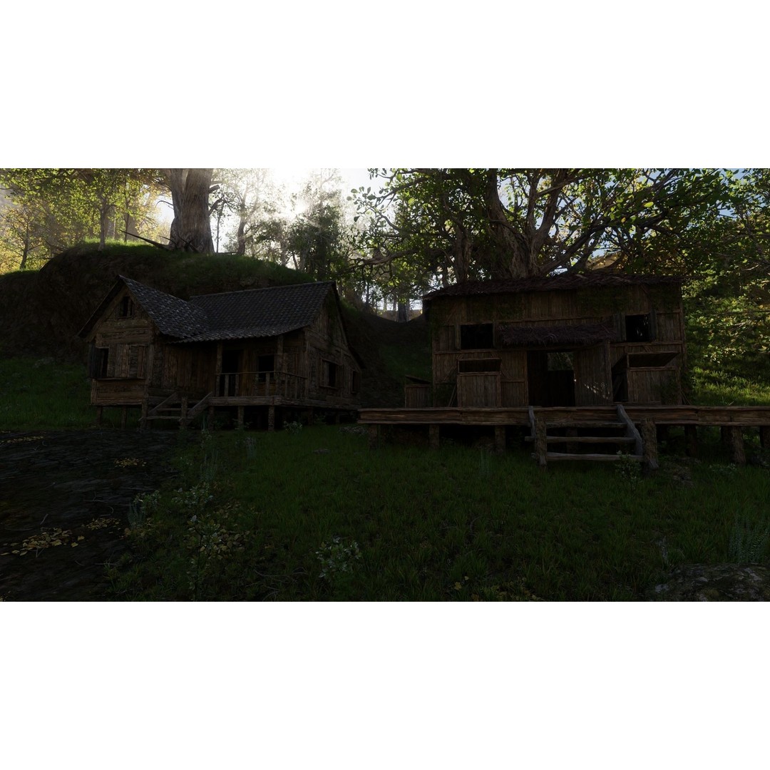 Medieval Pathway Scene 3D Model – High Poly Environment for Blender - View 9