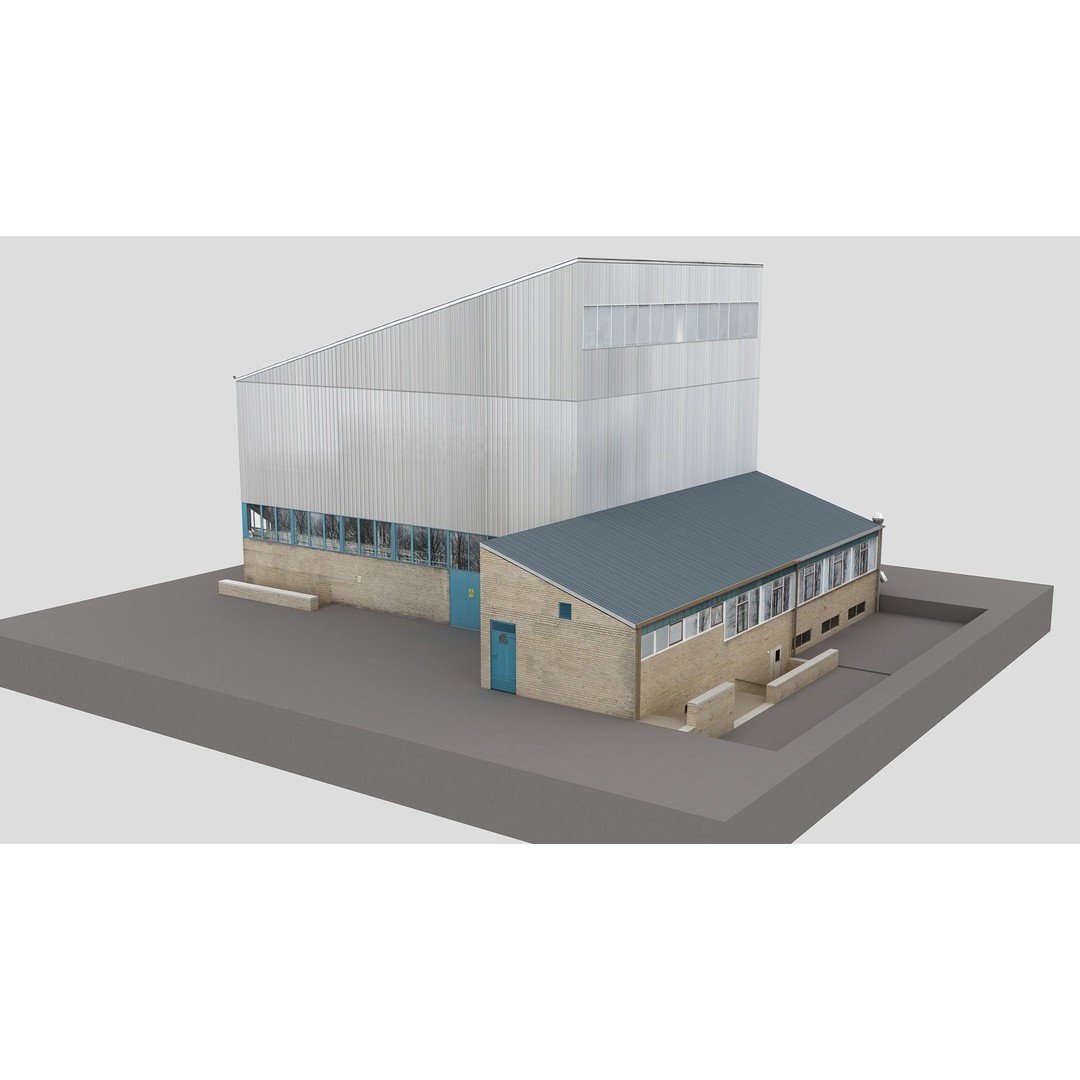 European City Block Building 3D Model – Realistic Low Poly Architecture, FBX - View 10
