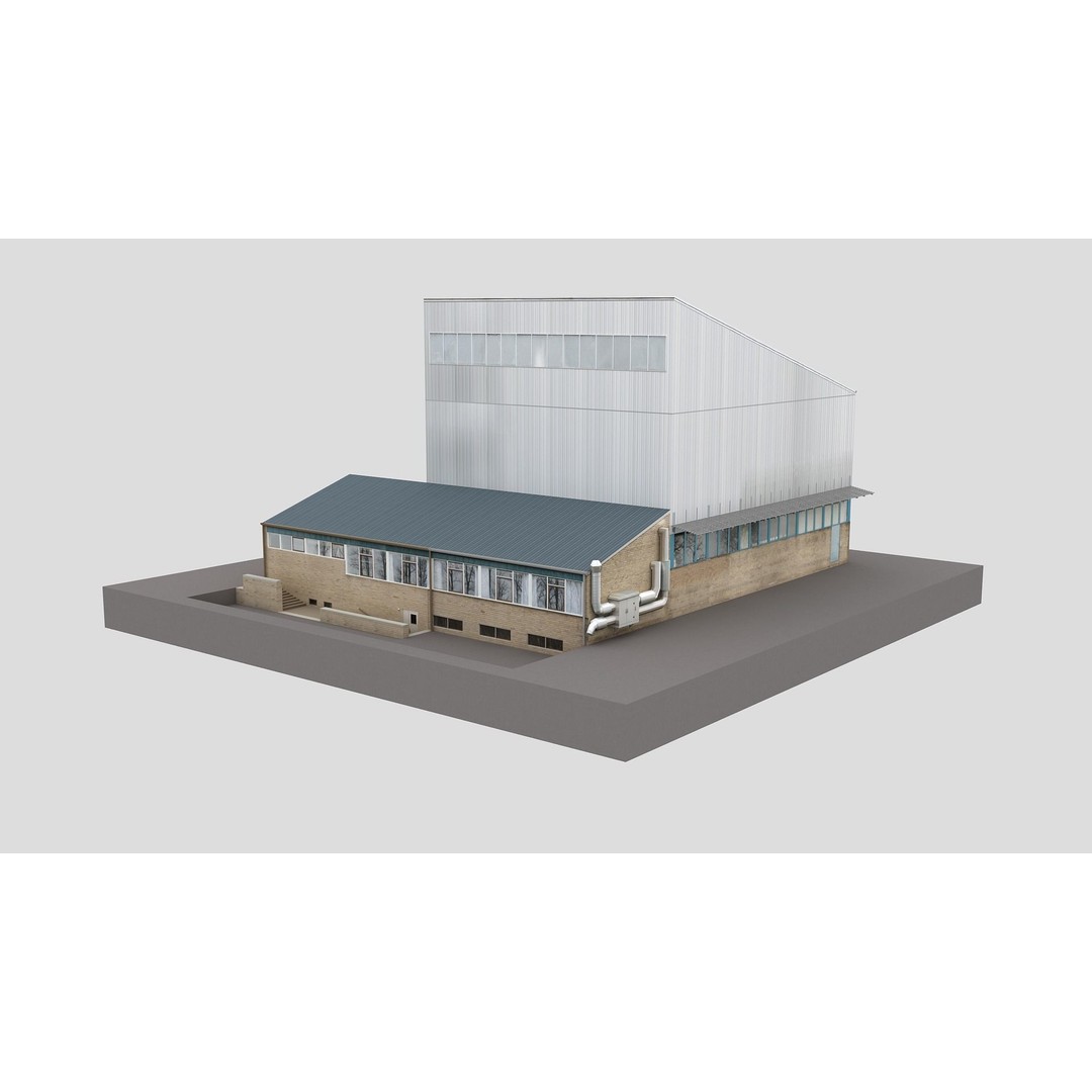 European City Block Building 3D Model – Realistic Low Poly Architecture, FBX - View 11
