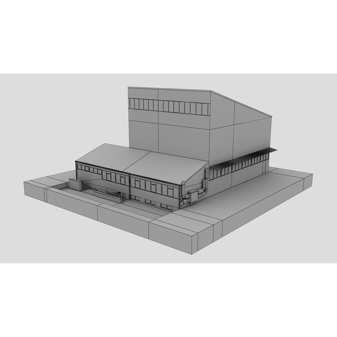 European City Block Building 3D Model – Realistic Low Poly Architecture, FBX - View 20
