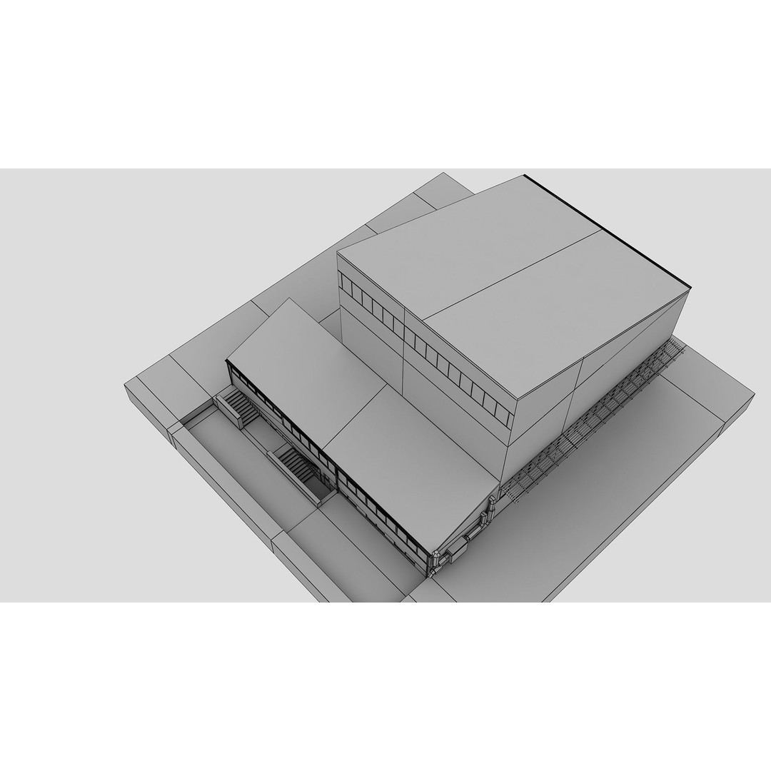 European City Block Building 3D Model – Realistic Low Poly Architecture, FBX - View 21