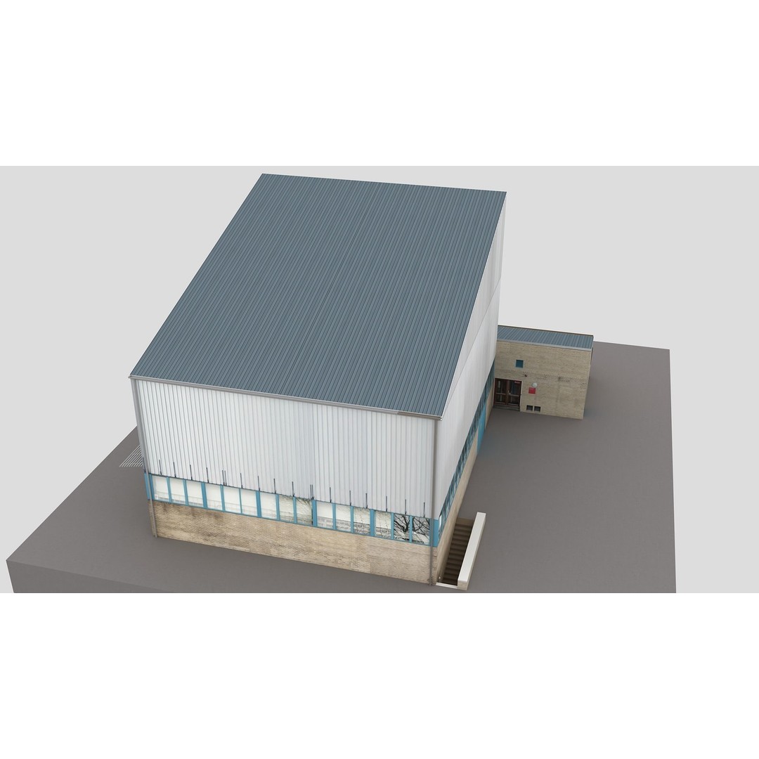 European City Block Building 3D Model – Realistic Low Poly Architecture, FBX - View 5