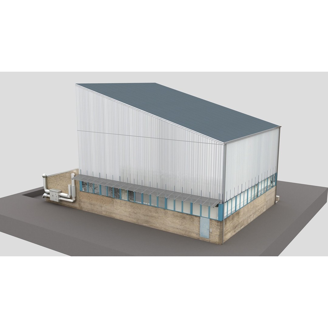 European City Block Building 3D Model – Realistic Low Poly Architecture, FBX - View 6