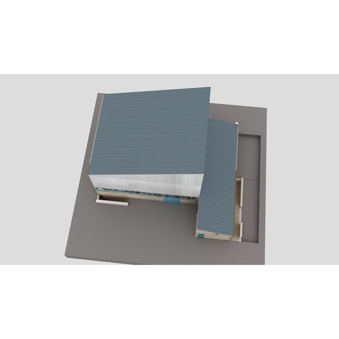 European City Block Building 3D Model – Realistic Low Poly Architecture, FBX - View 7